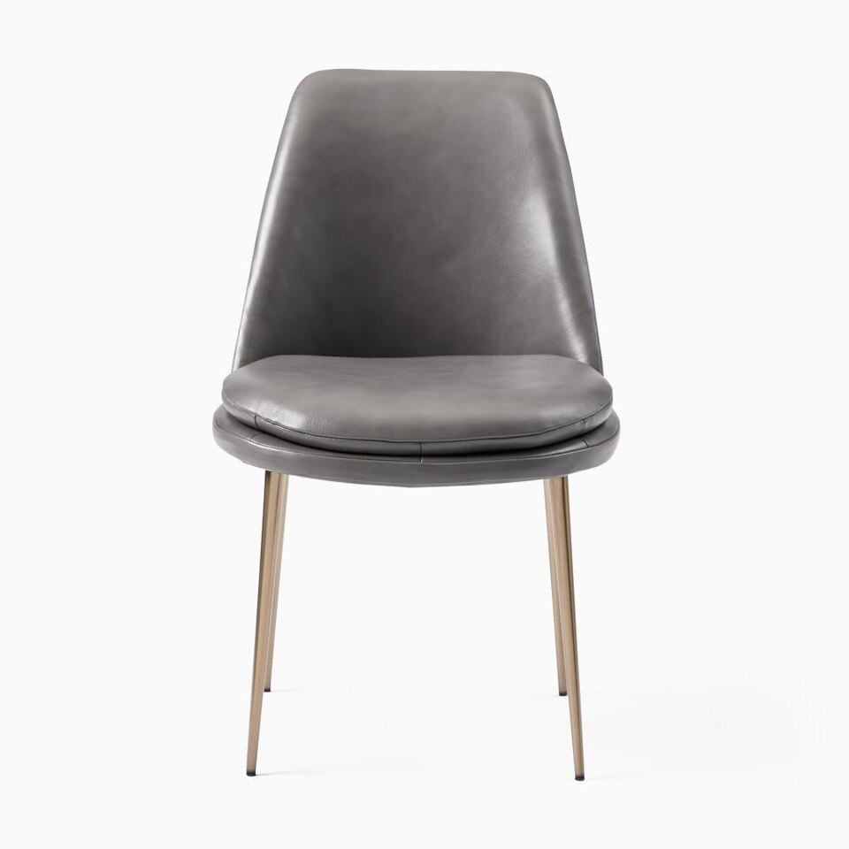 Finley LowBack Leather Dining Chair West Elm UK